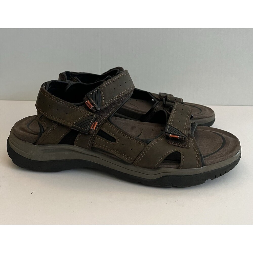 Earth Spirit Sandals Mens Brown Brett Active Strappy Faux Leather SZ US 10 EU 43